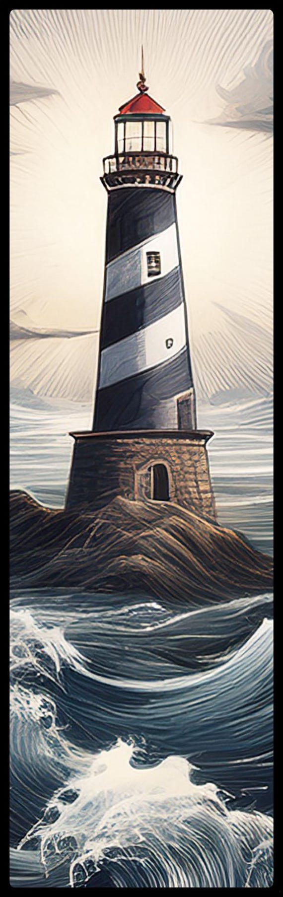 Bookmark Lighthouse Glow Dark Design Nautical Theme Reading Accessory Maritime Gift Bookworm Idea Coastal Reader Luminous Marker Ocean