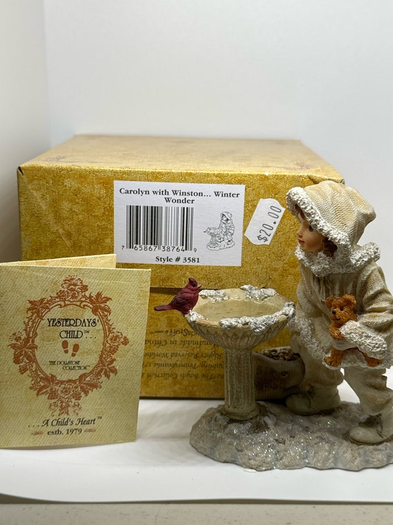 Vintage Boyds Bear vintage Carolyn with Winston winter wonder gift for mom aunt grandma resin bear decor vintage collector