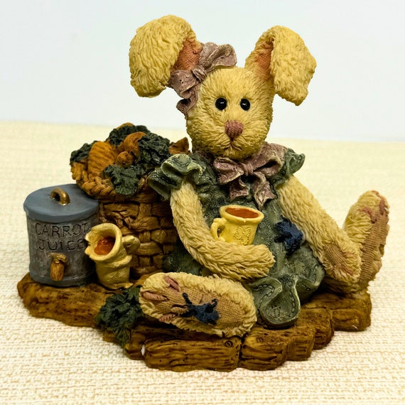 Vintage Boyd Bear Figurine resin bear collectible home decor vintage collector original box gift for her Amelias Enterprise Carrot Juice