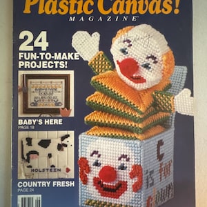 Plastic Canvas Magazine pattern craft design hobby book vintage how to magazine September October 1989
