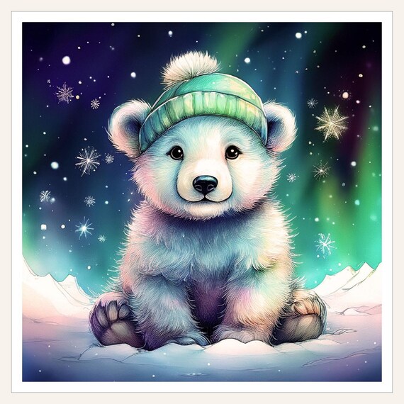 Polar Bear Light Up Nursery Night Lamp for Baby Room Decoration Arctic Themed Animal Nightlight Custom Made Winter Illumination Sleep Aid