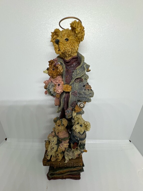 Vintage Boyds Bear Figurine ms. Mcfrazzle daycare extraordinaire gift for mom aunt grandma resin bear decor vintage collector
