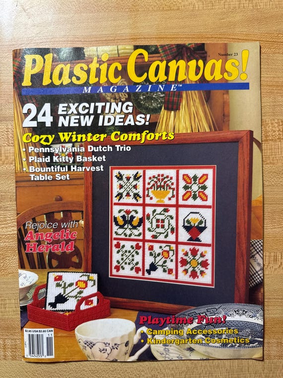 Vintage Plastic Canvas Magazine November December 1992 Holiday Craft Pattern Thanksgiving Christmas Needlecraft