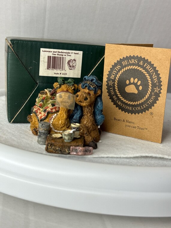 Vintage Boyds Bear Figurine Lawrence and sheherazade o’ sand one hump or two gift for mom aunt grandma resin bear decor vintage collector