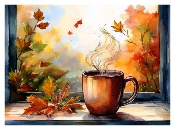 Fall Window Coffee Cup Nightlight Memorial Tribute Keepsake Gift Light Personalized Led Lamp Bedroom Illumination Memory Decoration Luminous