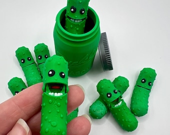 Articulated Tickle Pickle, Pickle Lover, Gifts for Pickle Lover