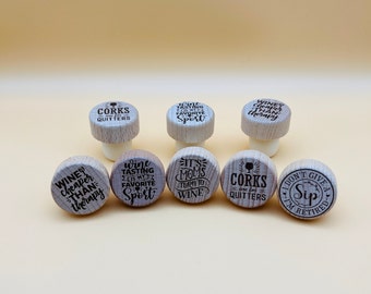 Funny wine corks engraved with wine quotes, wooden wine cork, housewarming gift for woman, wine lover, gift for her, retirement gift, punny