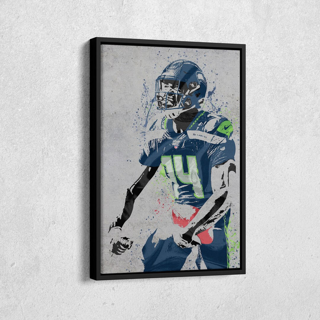 DK Metcalf Poster Splash Art Seattle Seahawks NFL Canvas Wall Etsy