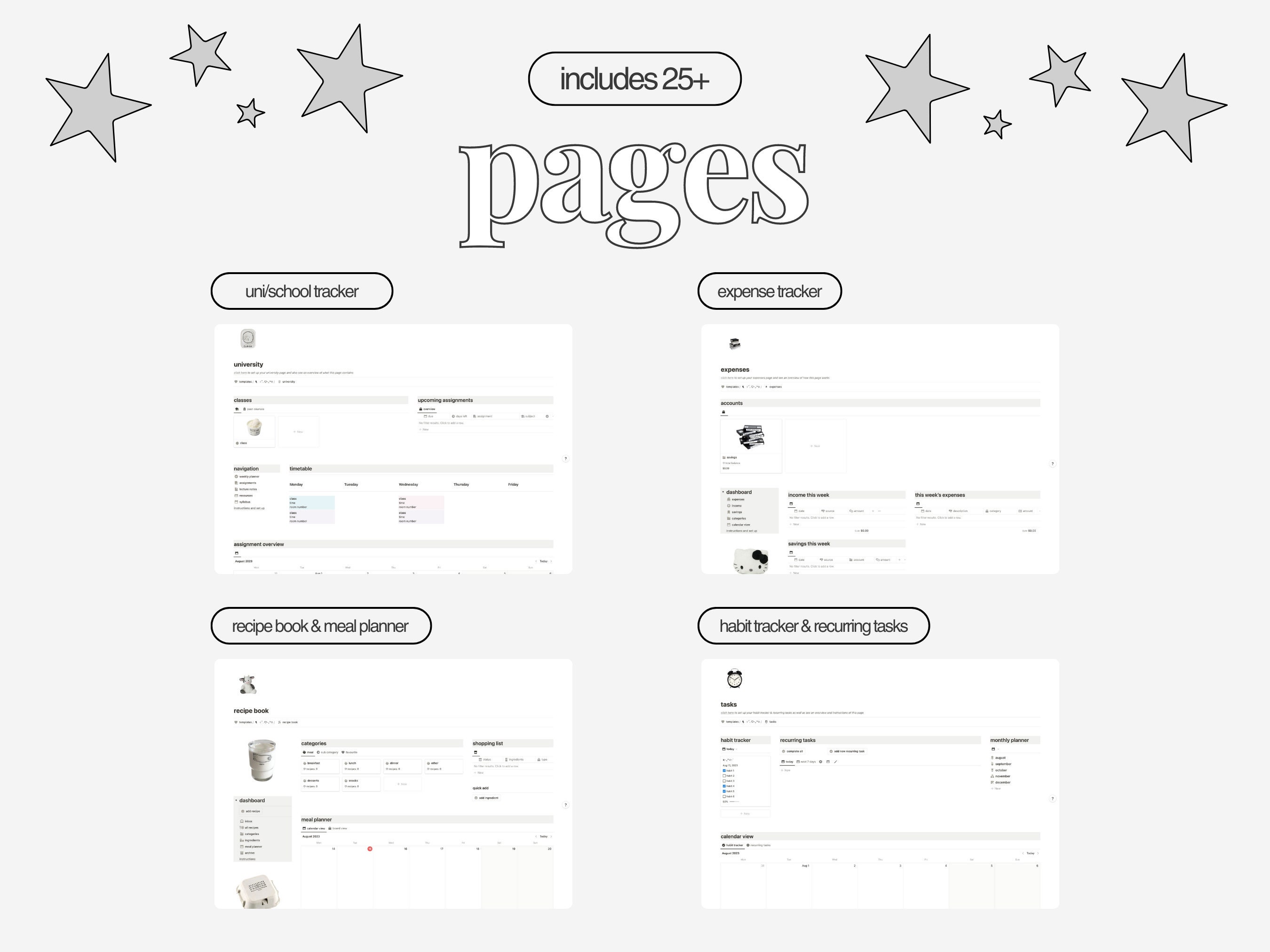 Notion Template | All in One Planner | Student Planner | Digital ...