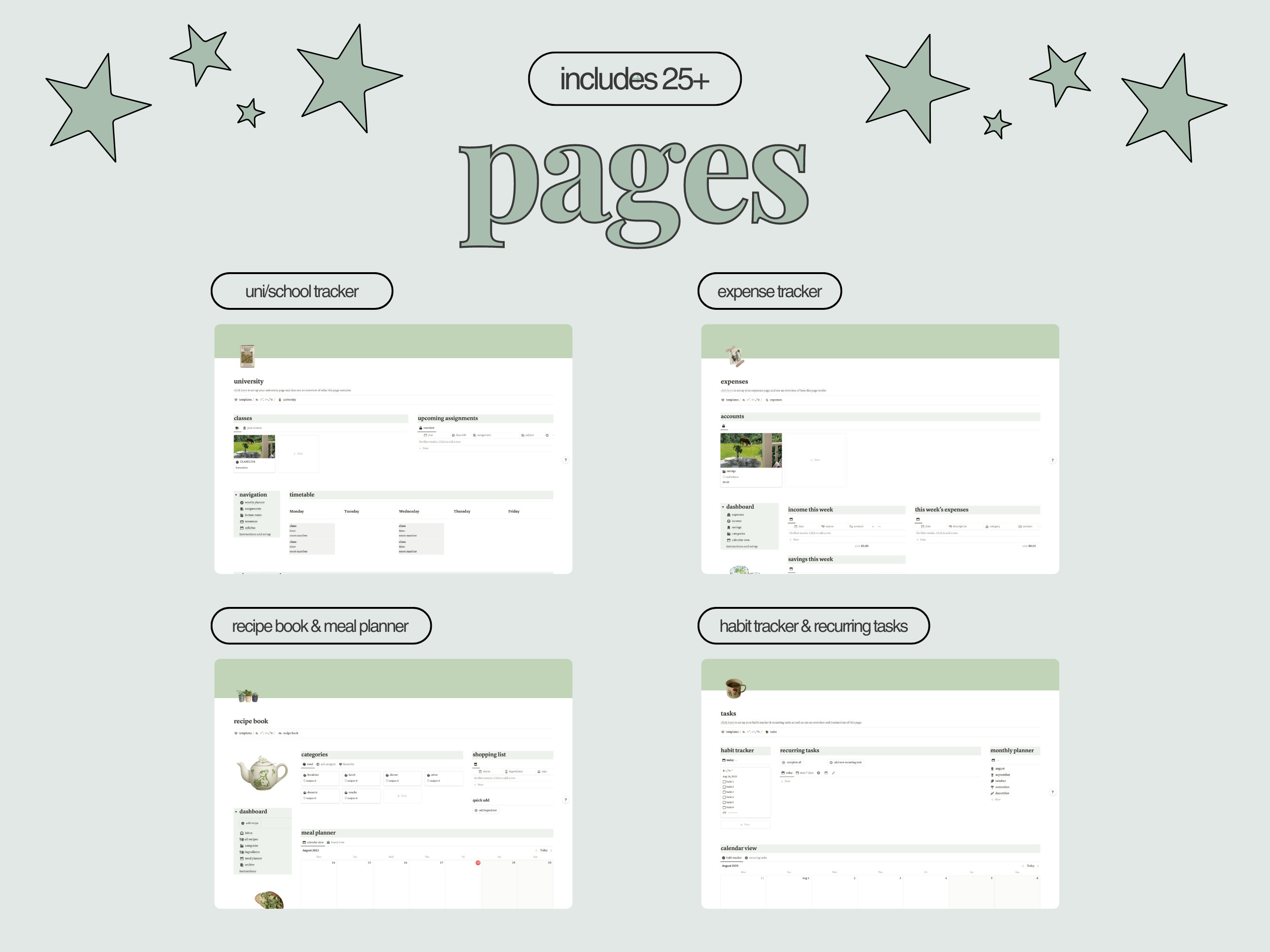 Notion Template | All in One Planner | Student Planner | Digital ...