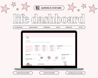 Notion Template | All In One Planner | Student Planner | Digital Planner | Personal Planner | Aesthetic Notion | Pink Coquette Aesthetic