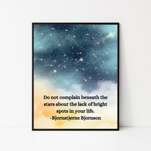 Starry Night Art Print,Bjornson Poster,Bjornson Spruch,Sternbild Poster,Stern Wand Dekor,Nachthimmel Sternenhimmel,Sky Art Print