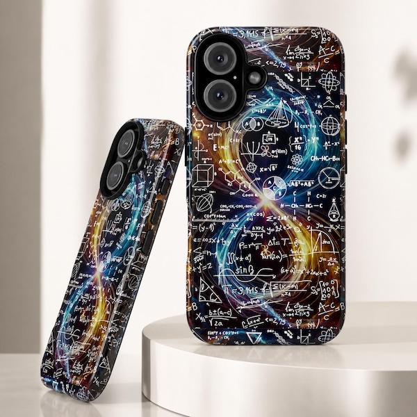 Funda para teléfono con diseño de física cuántica y fórmula atómica