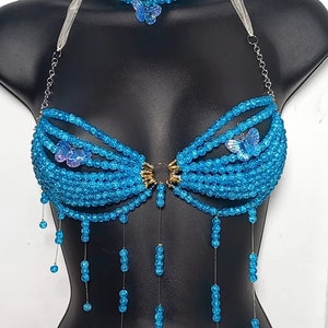 Beaded bra - custom made beaded bralet, beaded crop top, beaded bralette, beads top, pearls top, body jewellery, pearls bra