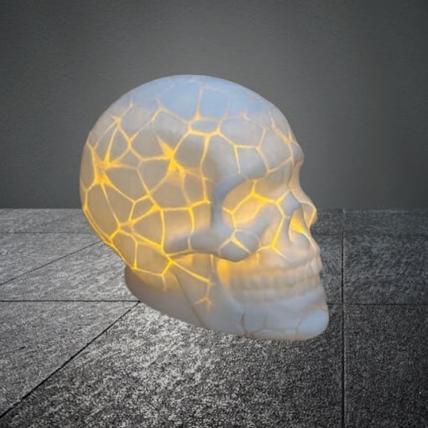 Broken Skull Lamp  3d Digital stl  Skull Lamp file For 3d Printer