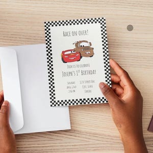 Cars Birthday Invitation
