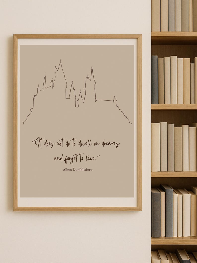 Harry Potter Hogwarts Wall Art - Brown - Etsy