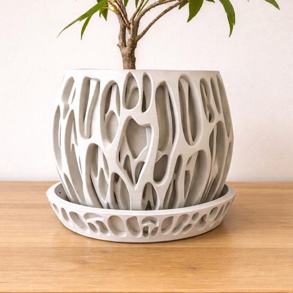 Maceta "Slime" / Tamaños y colores GRANDES disponibles / Maceta 3D personalizada / Cactus Monstera suculento / 7,6 cm, 10,16 cm, 15,24 cm, 20,32 cm y 21,5 cm