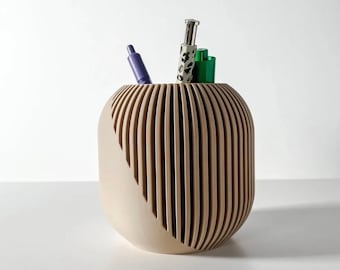 The "Olas” Pen Pencil Holder | Office Desk Work From Home Decor | Pick Your Color | Pen Holder Cup | Custom Desk Organizer | 3D Printed