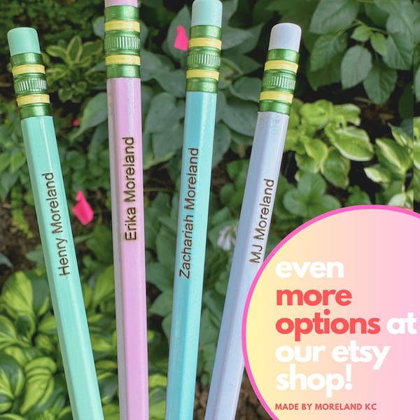 Personalized Pencils | Custom Engraved | Ticonderoga Pastel | Teacher Gifts  | Made by a Teacher | Class Gift | Back to School **FREE SHIP**