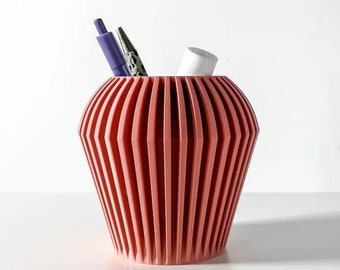 The "Taso” Pen Pencil Holder | Office Desk Work From Home Decor | Pick Your Color | Pen Holder Cup | Custom Desk Organizer | 3D Printed