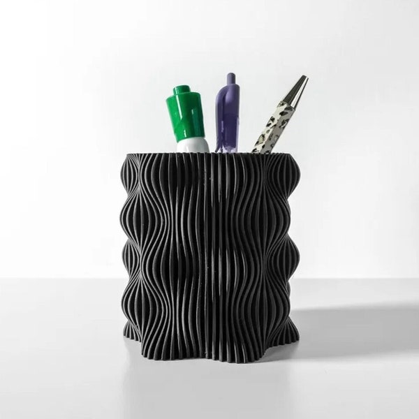 The "Muxel” Pen Pencil Holder | Office Desk Work From Home Decor | Pick Your Color | Pen Holder Cup | Custom Desk Organizer
