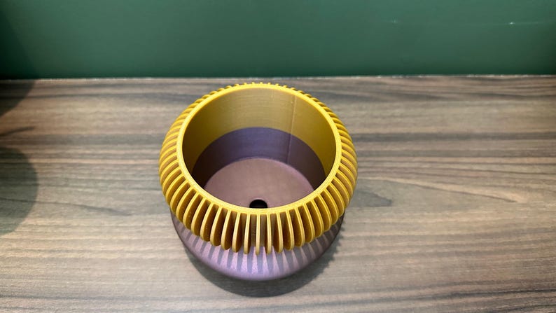 Two Tone "Elomi" Planter Modern Plant Pot | Succulent House Plant | Home Office Decor | 3D | Gift | Eco-Friendly|3" 4" 5' 6" Indoor Pot afbeelding 6