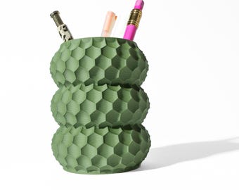 The "OKOS” Pen Pencil Holder | Office Desk Work From Home Decor | Pick Your Color | Pen Holder Cup | Custom Desk Organizer | 3D Printed