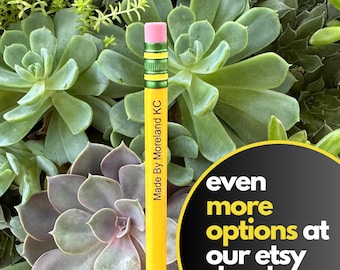 Personalized Pencils | Custom Engraved | Ticonderoga CLASSIC | Teacher Gifts  | Made by a Teacher | Class Gift | Back to School *FREE SHIP*