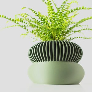 Two Tone "Elomi" Planter Modern Plant Pot | Succulent House Plant | Home Office Decor | 3D | Gift | Eco-Friendly|3" 4" 5' 6" Indoor Pot afbeelding 2