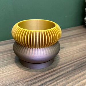 Two Tone "Elomi" Planter Modern Plant Pot | Succulent House Plant | Home Office Decor | 3D | Gift | Eco-Friendly|3" 4" 5' 6" Indoor Pot afbeelding 7