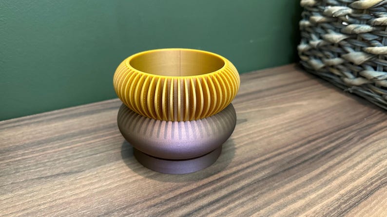 Two Tone "Elomi" Planter Modern Plant Pot | Succulent House Plant | Home Office Decor | 3D | Gift | Eco-Friendly|3" 4" 5' 6" Indoor Pot afbeelding 7
