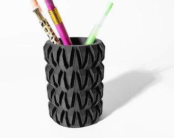 The "Amiko” Pen Pencil Holder | Office Desk Work From Home Decor | Pick Your Color | Pen Holder Cup | Custom Desk Organizer | 3D Printed