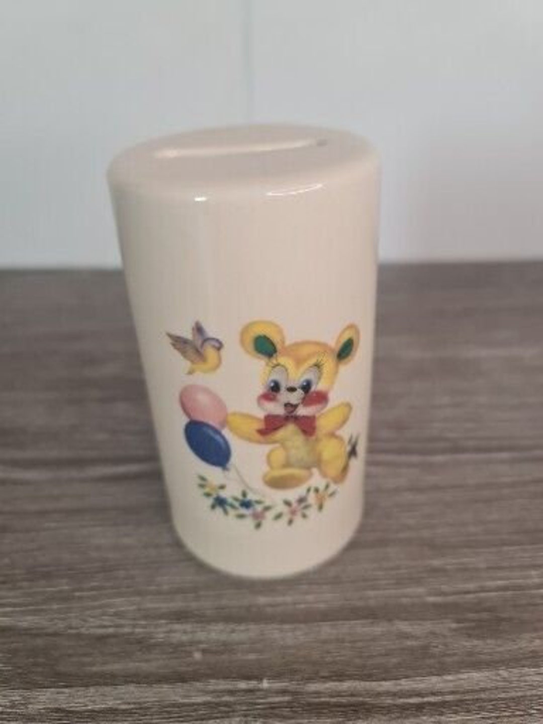 Vintage Cute Cylinder Nursery Money Box Etsy