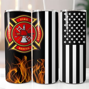 Firefighter 20 oz Skinny Tumbler Sublimation Design | Digital download | Straight tumbler wrap png | Instant download | png file