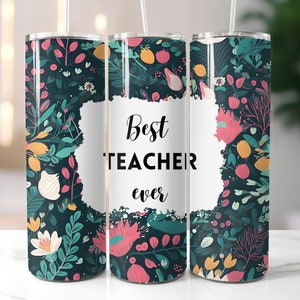 Teacher Tumbler 20 oz Skinny Tumbler Sublimation Design | Digital download | Straight tumbler wrap png | Instant download | png file