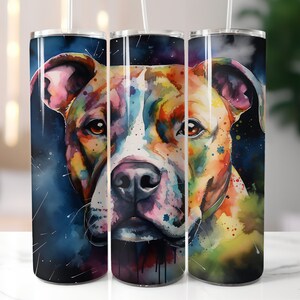 Pitbull 20 oz Skinny Tumbler Sublimation Design | pit bull tumbler wrap| Digital download |Straight tumbler wrap| Instant download |png file