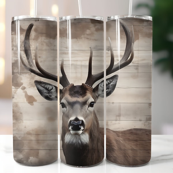 Deer 20 oz Skinny Tumbler Sublimation Design| Gift for Fathers Day| Tumbler wrap for men | Hunting Tumbler Wrap Design|Straight tumbler wrap