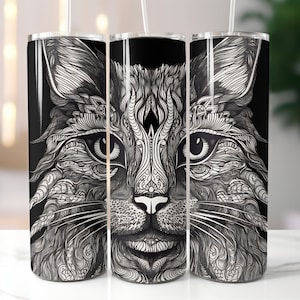 Cat tumbler wrap | Cat 20 oz Skinny Tumbler Sublimation Design| Digital Download| Straight tumbler wrap | PNG | cat png | Tumbler Wraps PNG
