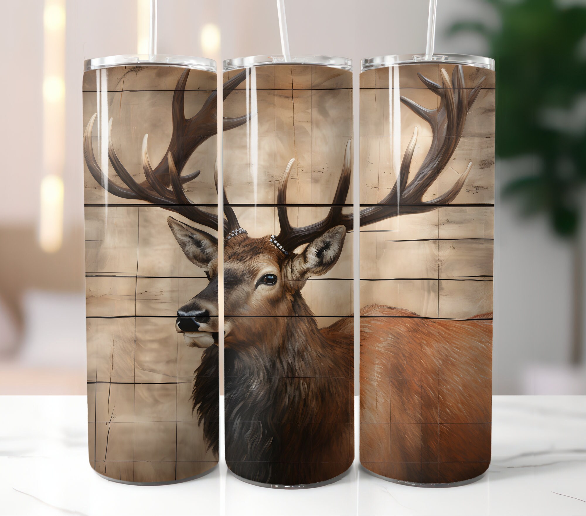 Rustic Elk 20oz Tumbler Wrap, PNG Instant DIGITAL Download, Hunting