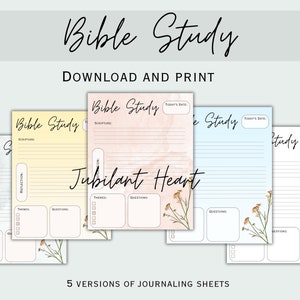 Christian bible study template