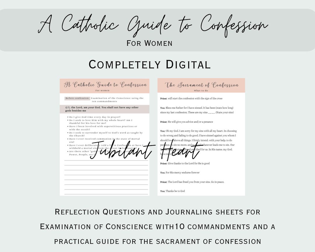 A Catholic Guide to Confession - for Women - Etsy
