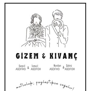 Carta de invitación de boda