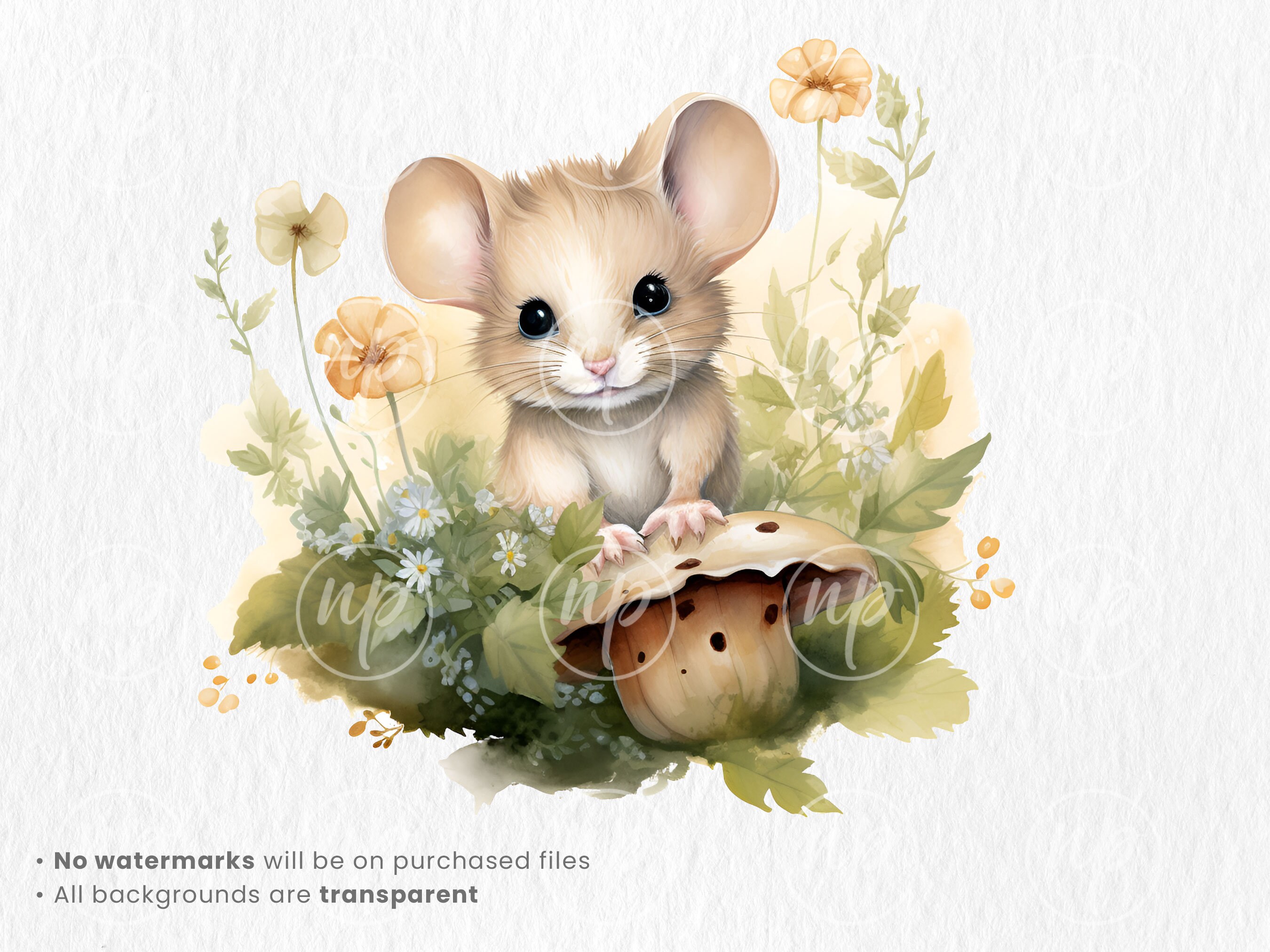 Baby Animals Woodland Watercolor Clipart Instant Download - Etsy