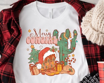 Weihnachten Cowgirl Shirt, Western Sweatshirt, Western Weihnachten Sweatshirt, Cowgirl Weihnachten Shirt, Urlaub Sweatshirt, Country Weihnachten
