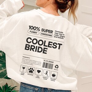 Custom Bride Sweater, Future Mrs Sweatshirt, Bridal Shower Gift, Bride Crewneck, Bride to be Sweater, Custom Bride Shirt,Mrs Last Name Shirt