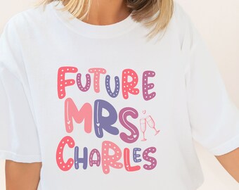 Camisa Brie, camisa de novia personalizada, regalo de compromiso, camiseta de despedida de soltera, camisa de apellido de la señora, regalo de despedida de soltera, camisa de la futura señora, novia