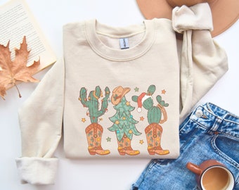 Western Christmas Sweatshirt, Christmas Sweatshirt, Cowboy Sweatshirt, Cowgirl Christmas, Western Sweatshirt, Country Christmas, Cowboy Chri