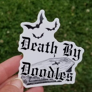 Death by Doodles Sticker/ funny grooming sticker/ dog groomer/ anti doodle