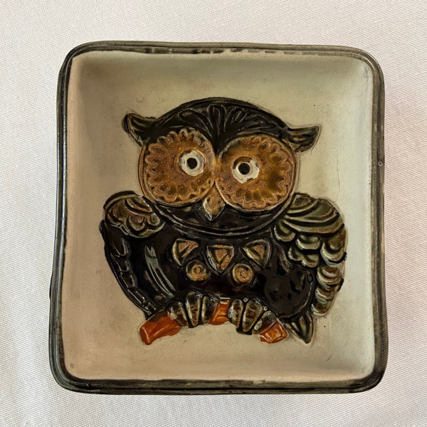 Vintage Ceramic Owl Dish/Wall Decor